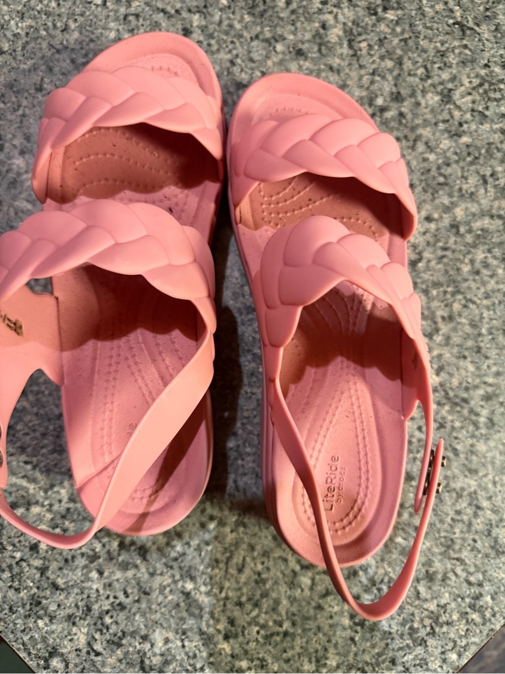 CROCS Women's Braided Strap Sandals in Pink